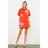 Tia Short Sleeve Floral Embroidery Dress