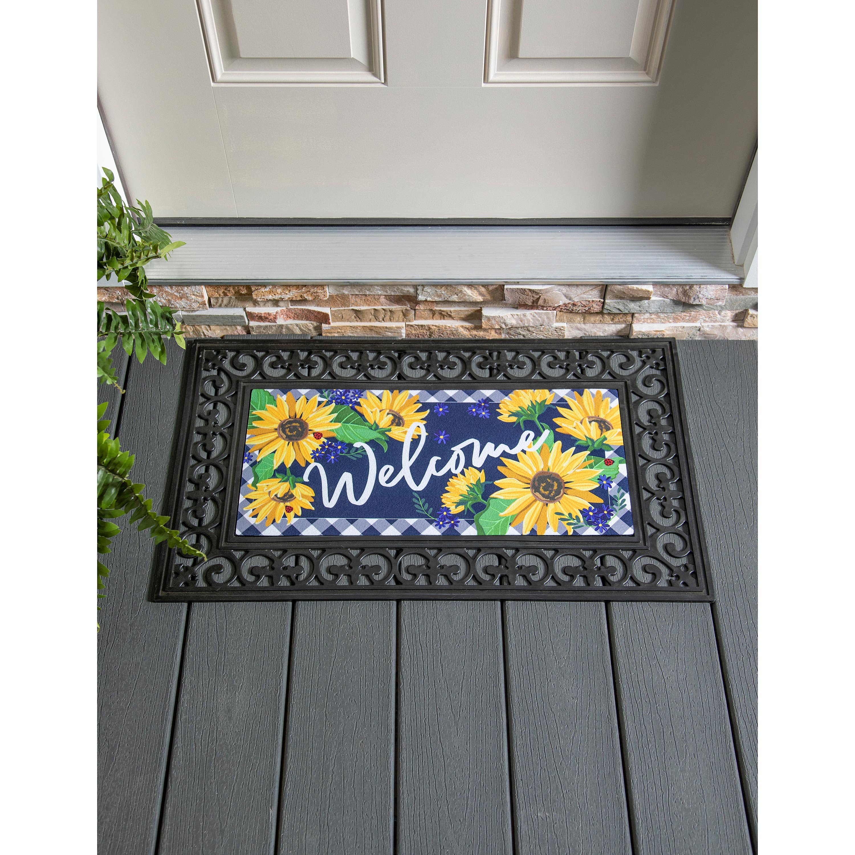 Sunflower Welcome Sassafras Switch Mat by Evergreen - view 2