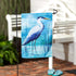 Blue Heron Reversible Suede Garden Flags