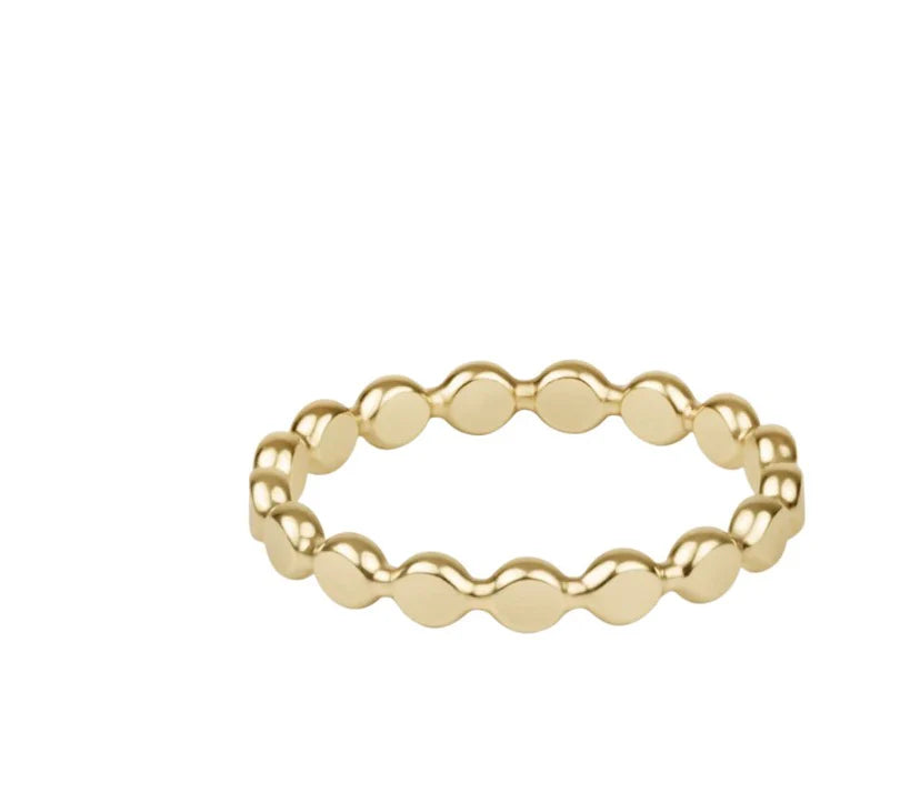 classic gold 2.5mm beaded disc ring by enewton