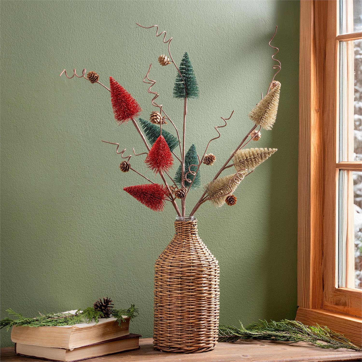 Woodland Stem Bottle Brush Tree and Pine