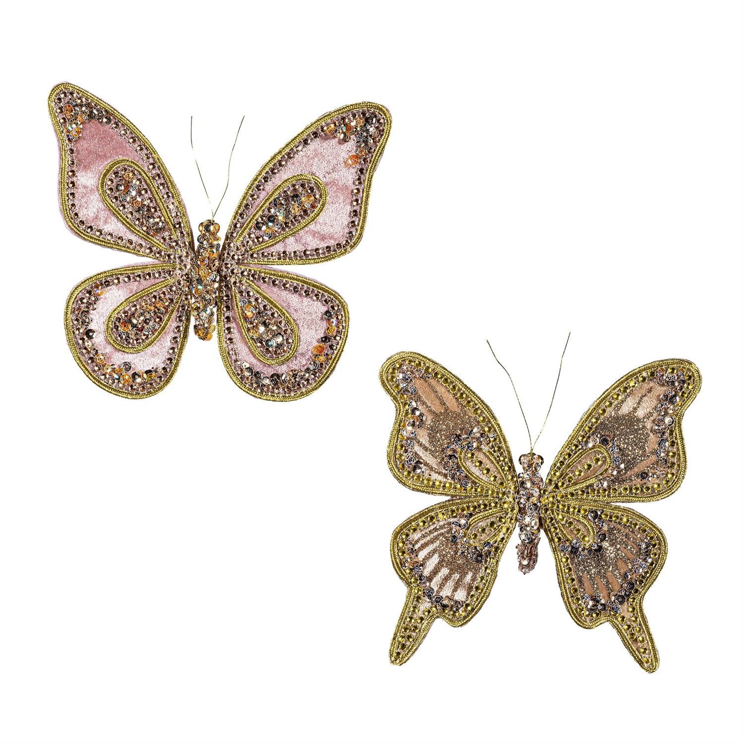 Sparkle Butterfly Ornament Clip