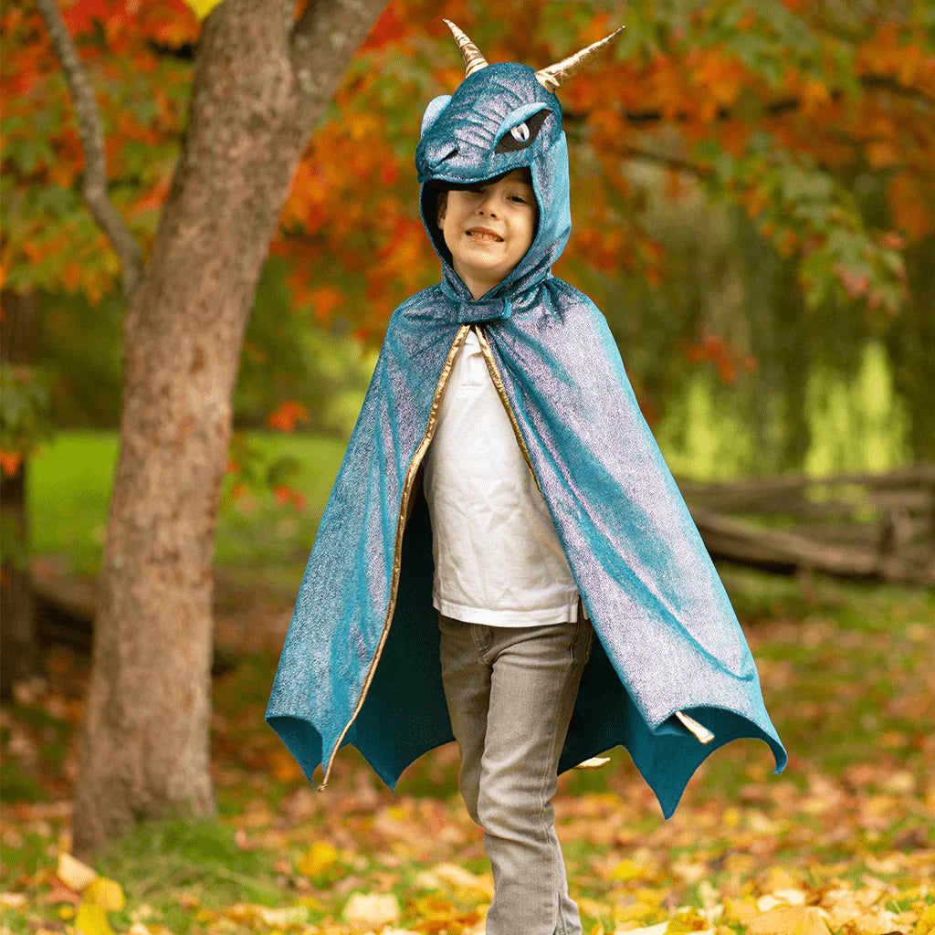 Starry Night Dragon, Teal/Gold - A. Dodson's