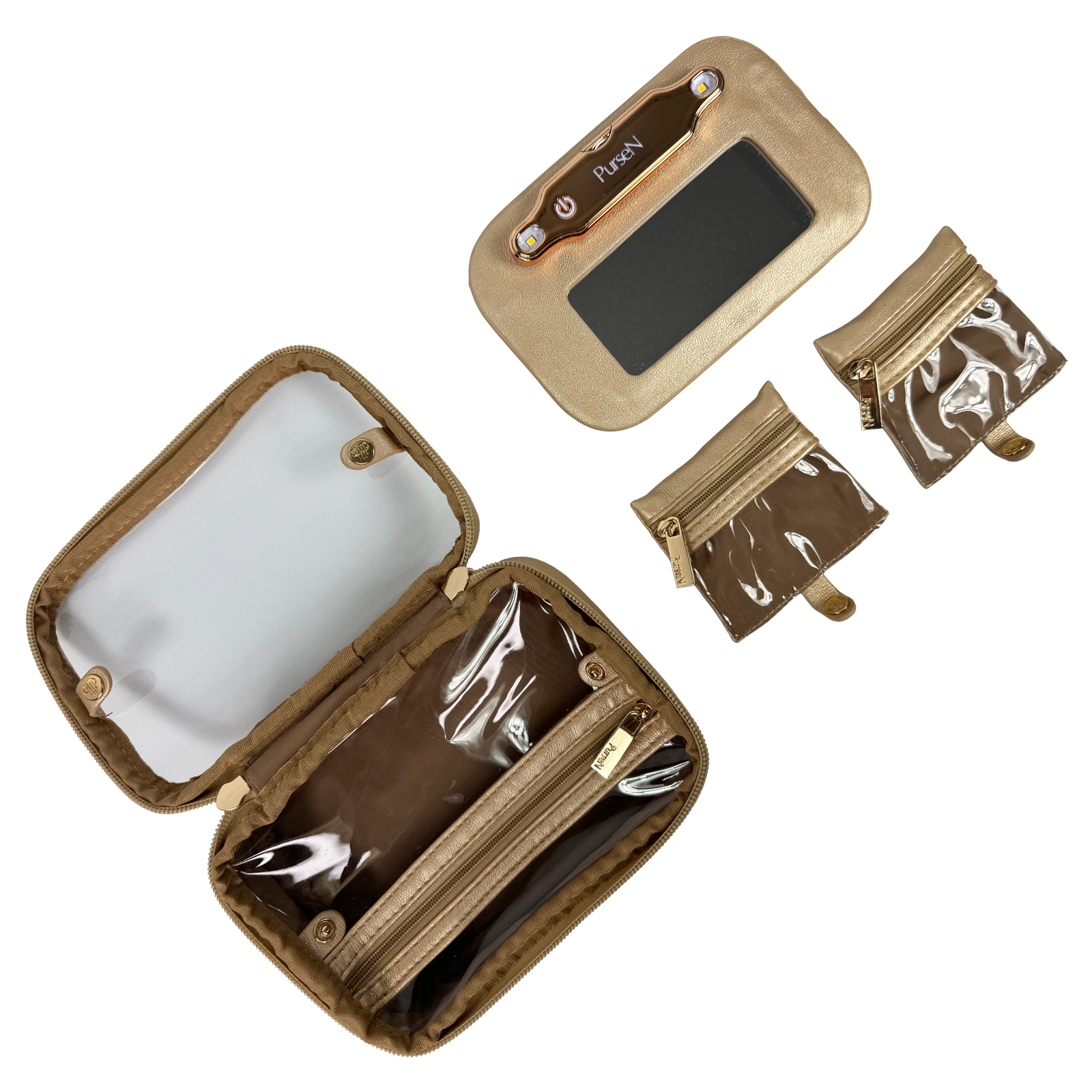 LITTMINI • Lighted Mirror Case • Gold