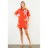 Tia Short Sleeve Floral Embroidery Dress