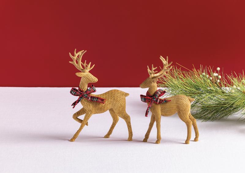 Large Resin Reindeer Sitter By Mud Pie