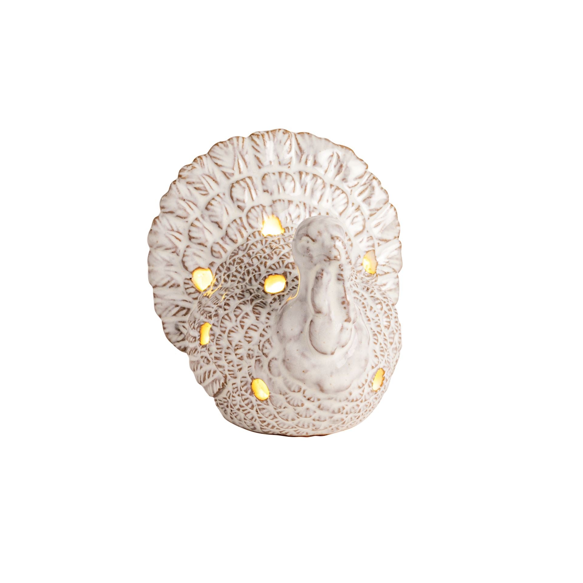 White Turkey Light-Up Sitter by Mud Pie
