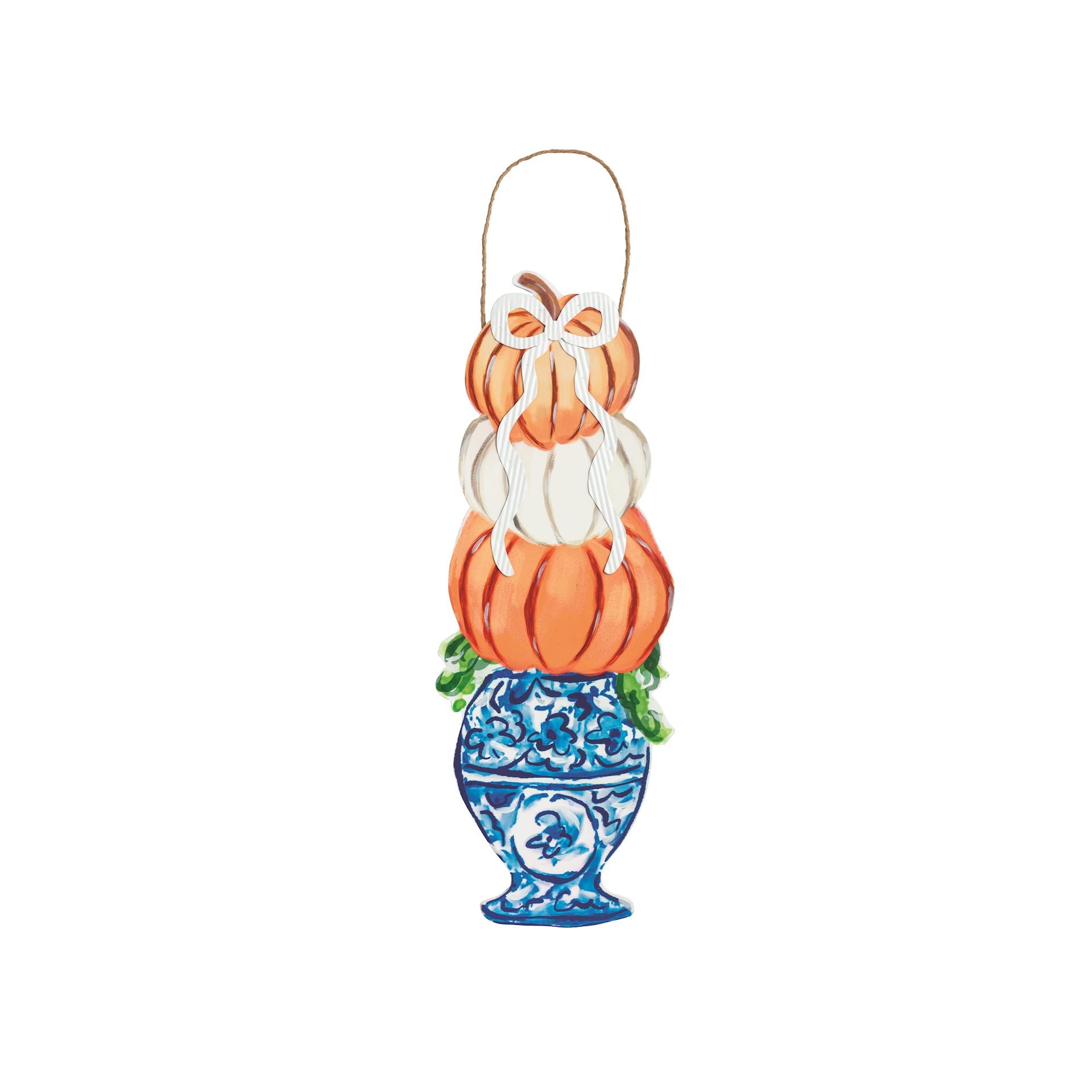Pumpkin Topiary Door Hanger by Mud Pie