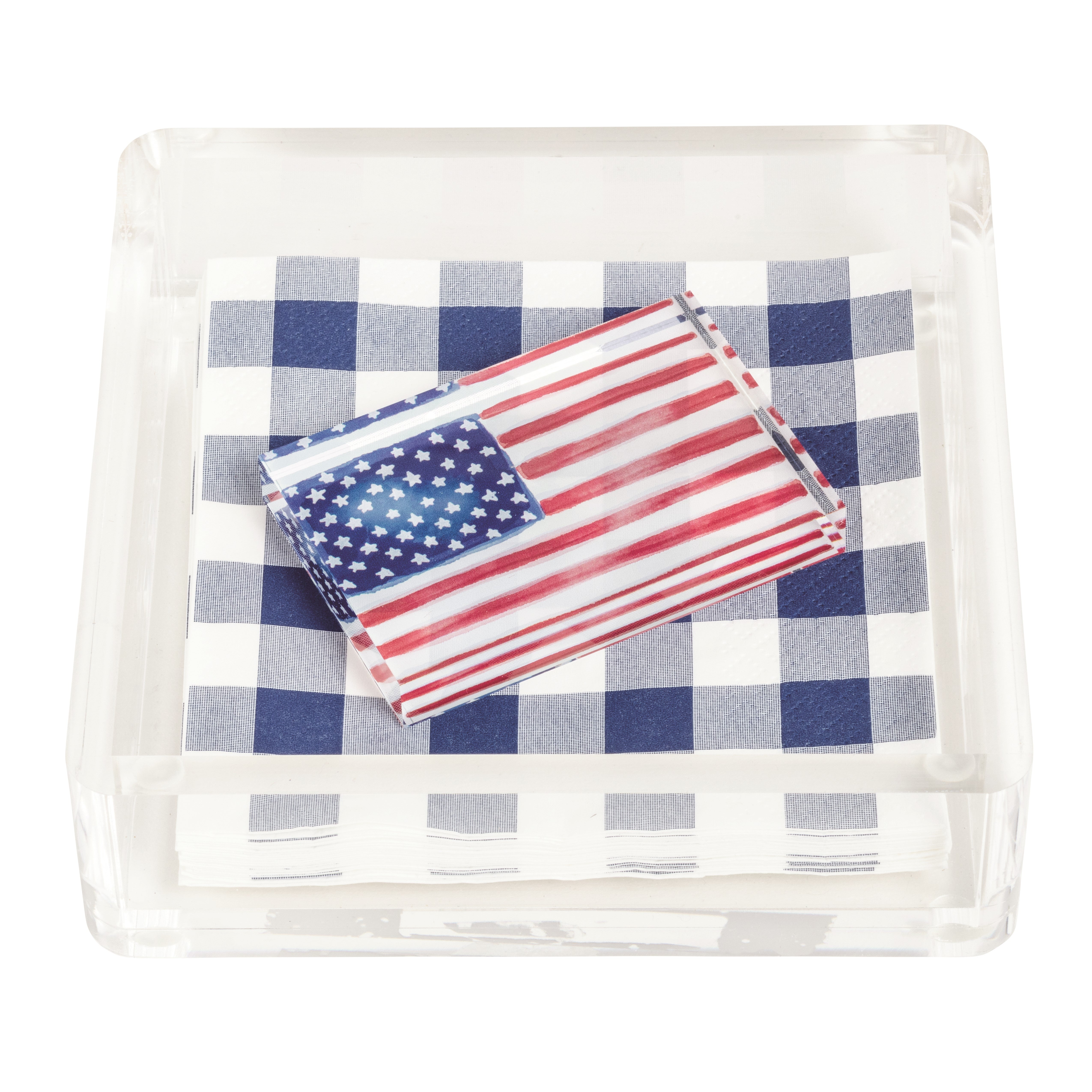 Flag Napkin Holder & Weight Set