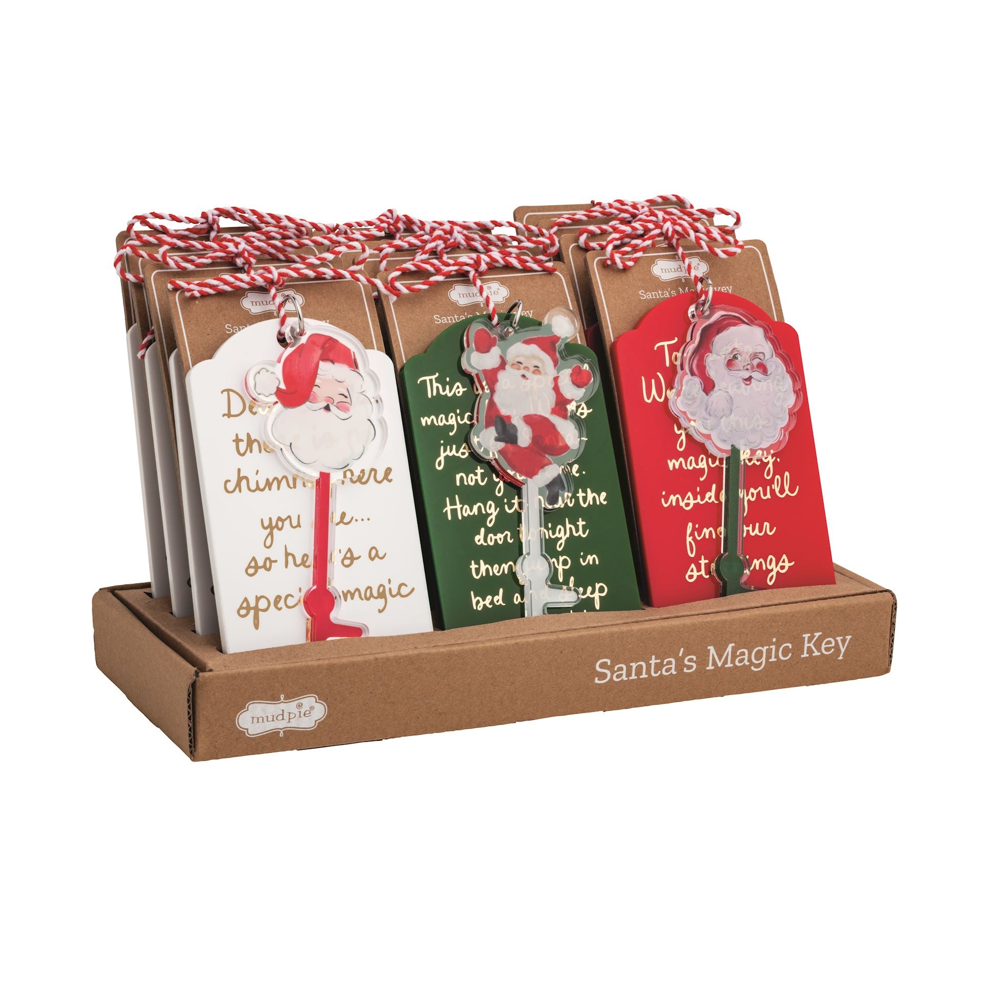Santa Magic Key Tags by Mud Pie