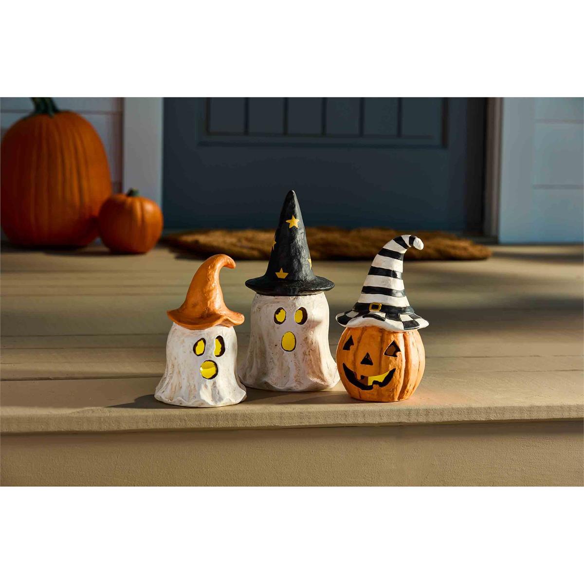Black Ghost Papier-Mâché Lantern By Mud Pie