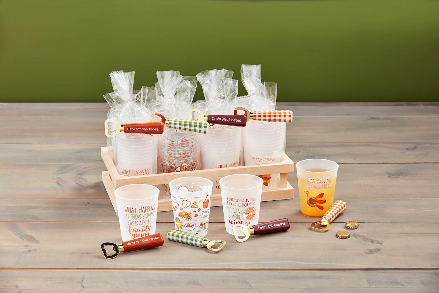 Thanksgiving Party Cup & Opener Sets BY MUD PIE - A. Dodson's