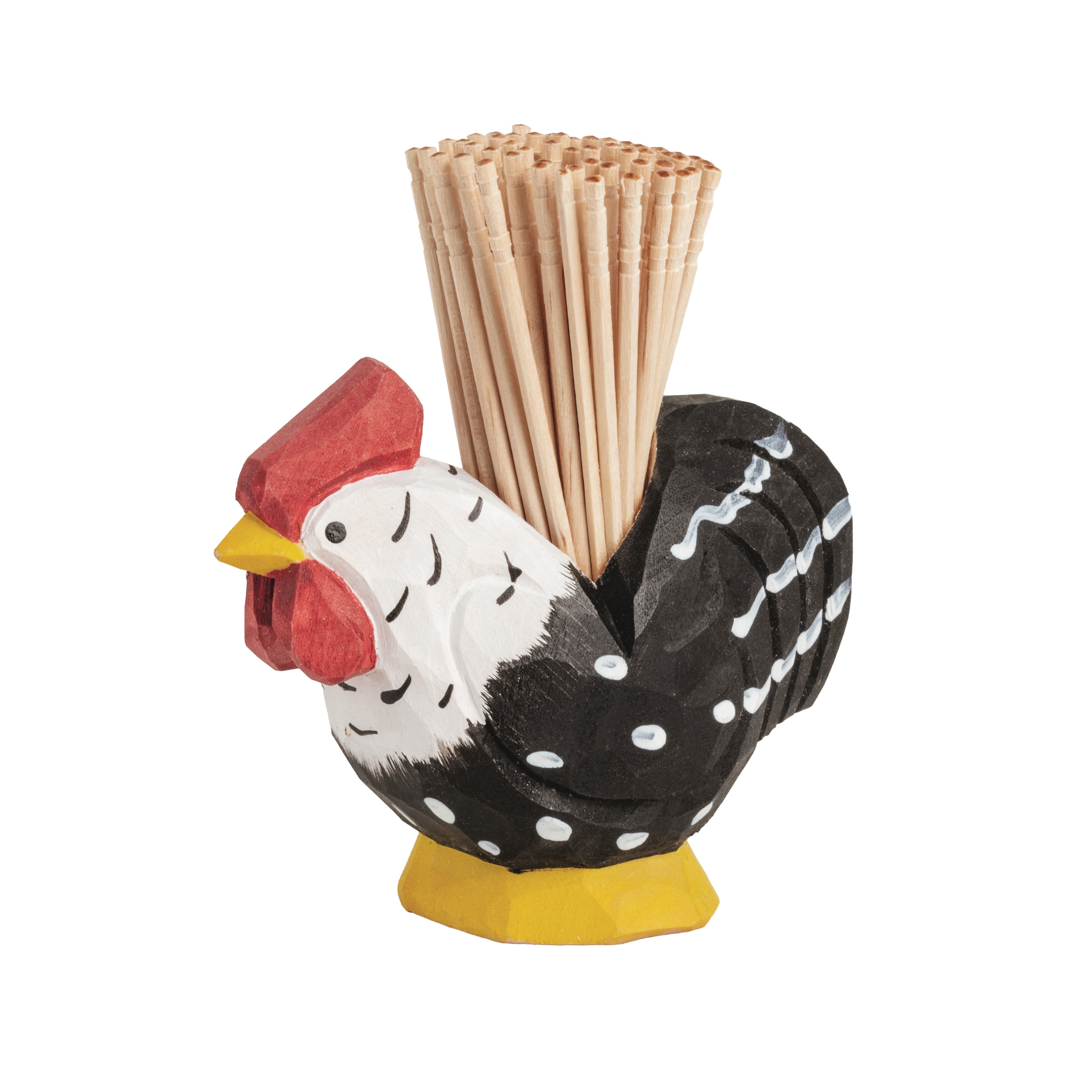 Rooster Wood Toothpick Holder