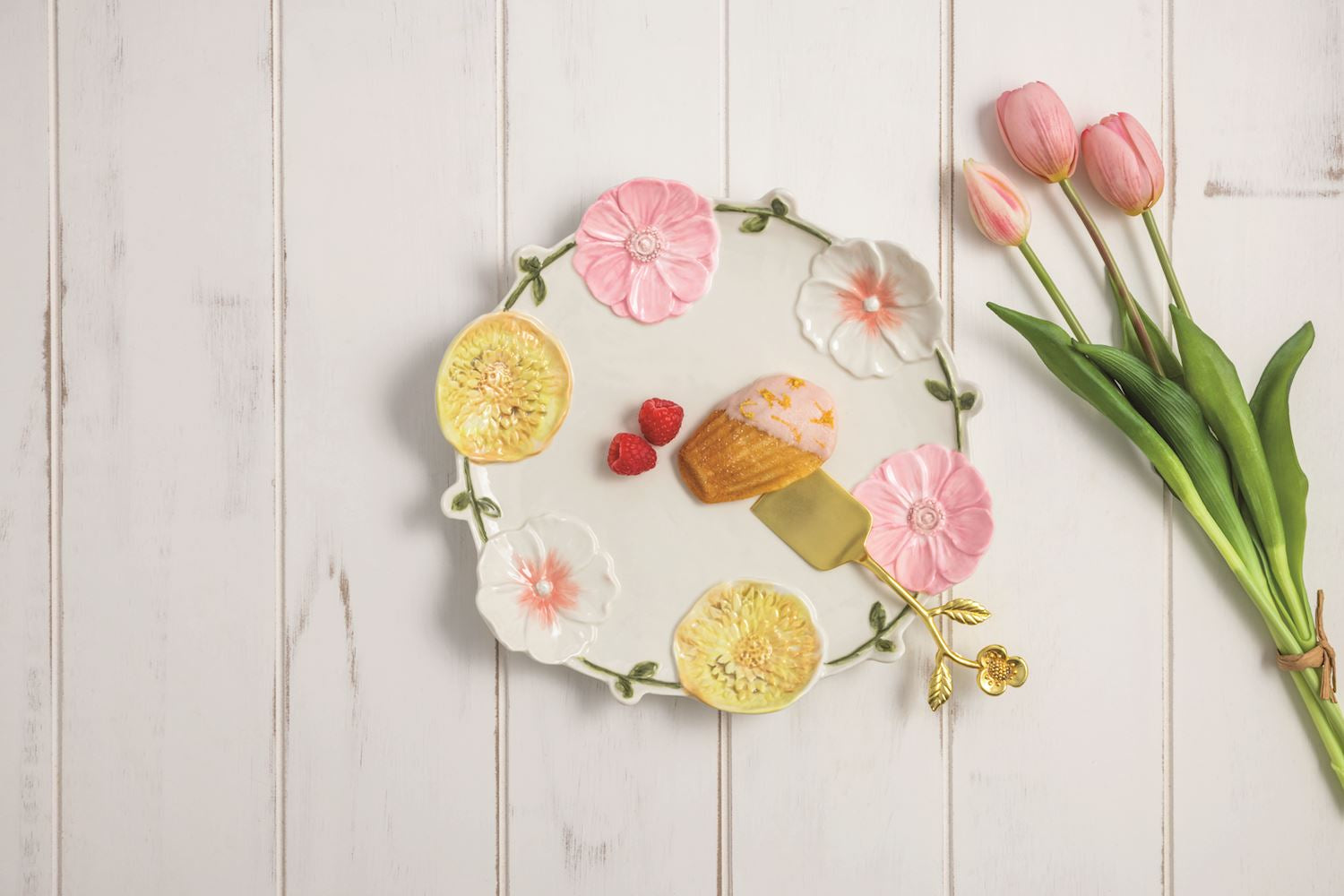 Flower Rim Platter Set
