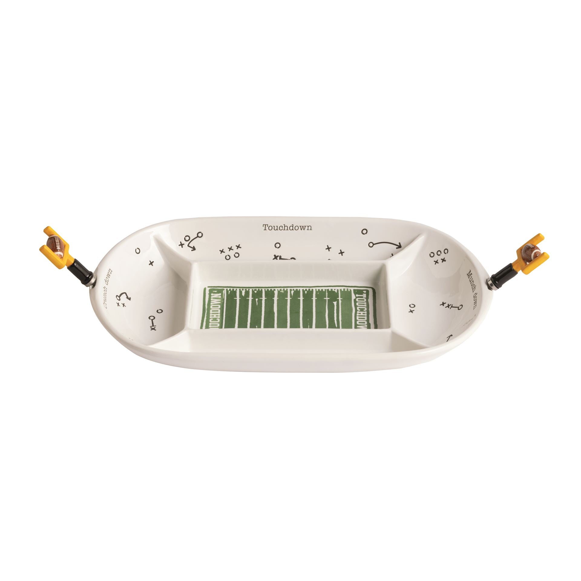 Divided Football Field Platter Set by Mud Pie