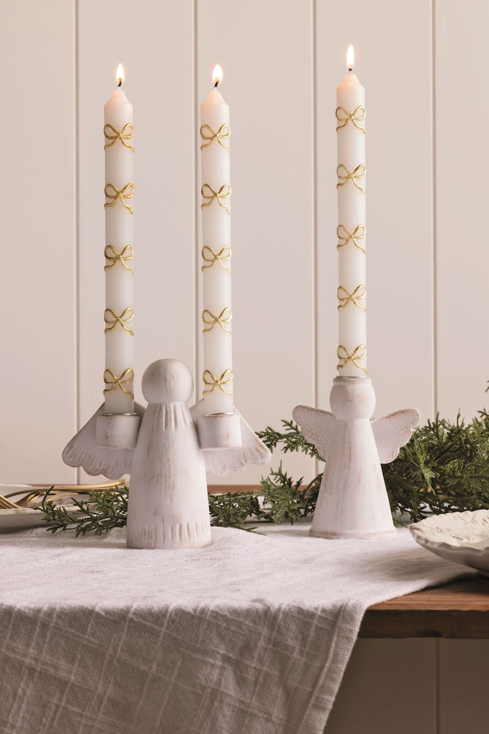 ANGEL DOUBLE TAPER HOLDER By Mud Pie