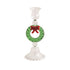 Wreath Glass Taper Holder By Mud Pie