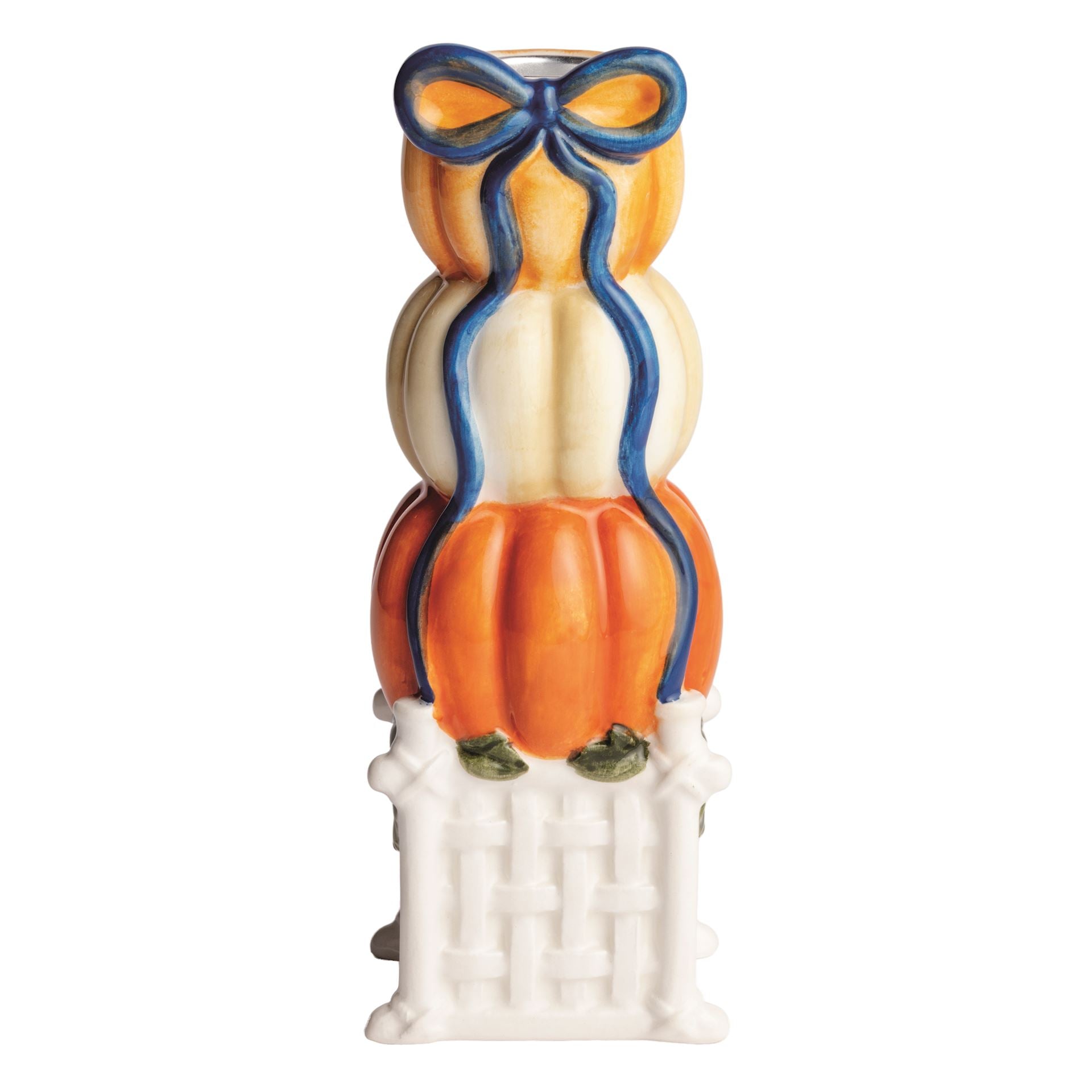 Pumpkin Topiary Taper Holder by Mud Pie