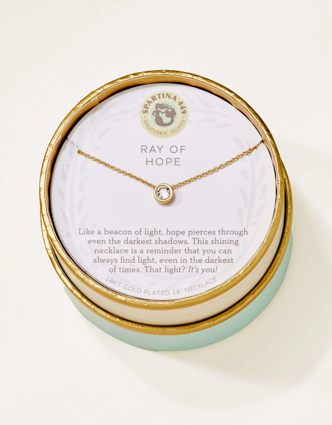 Spartina SLV Necklace 18" Ray of Hope/Gem