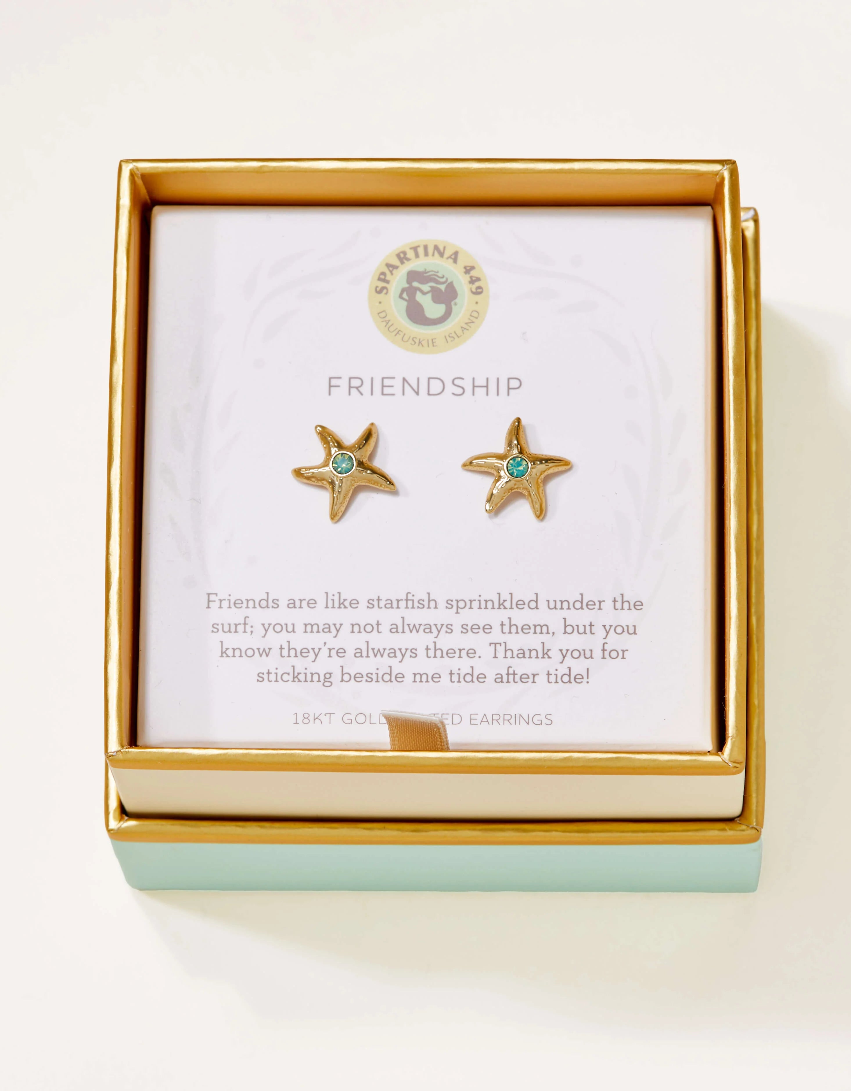 Spartina SLV Stud Earrings Friendship/Starfish