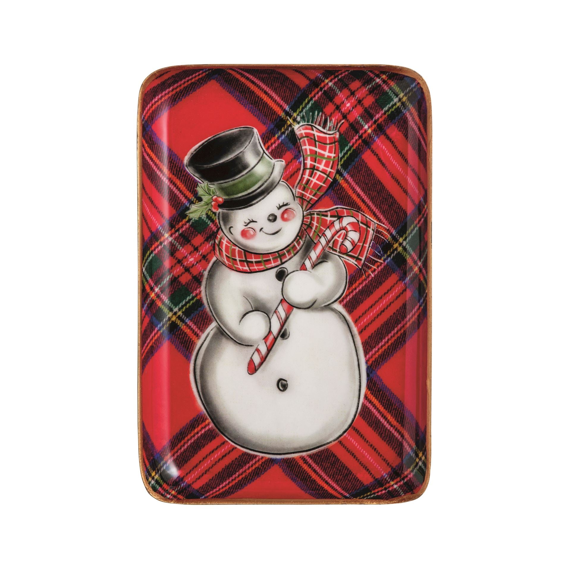 Tartan Tidbit Tray by Mud Pie