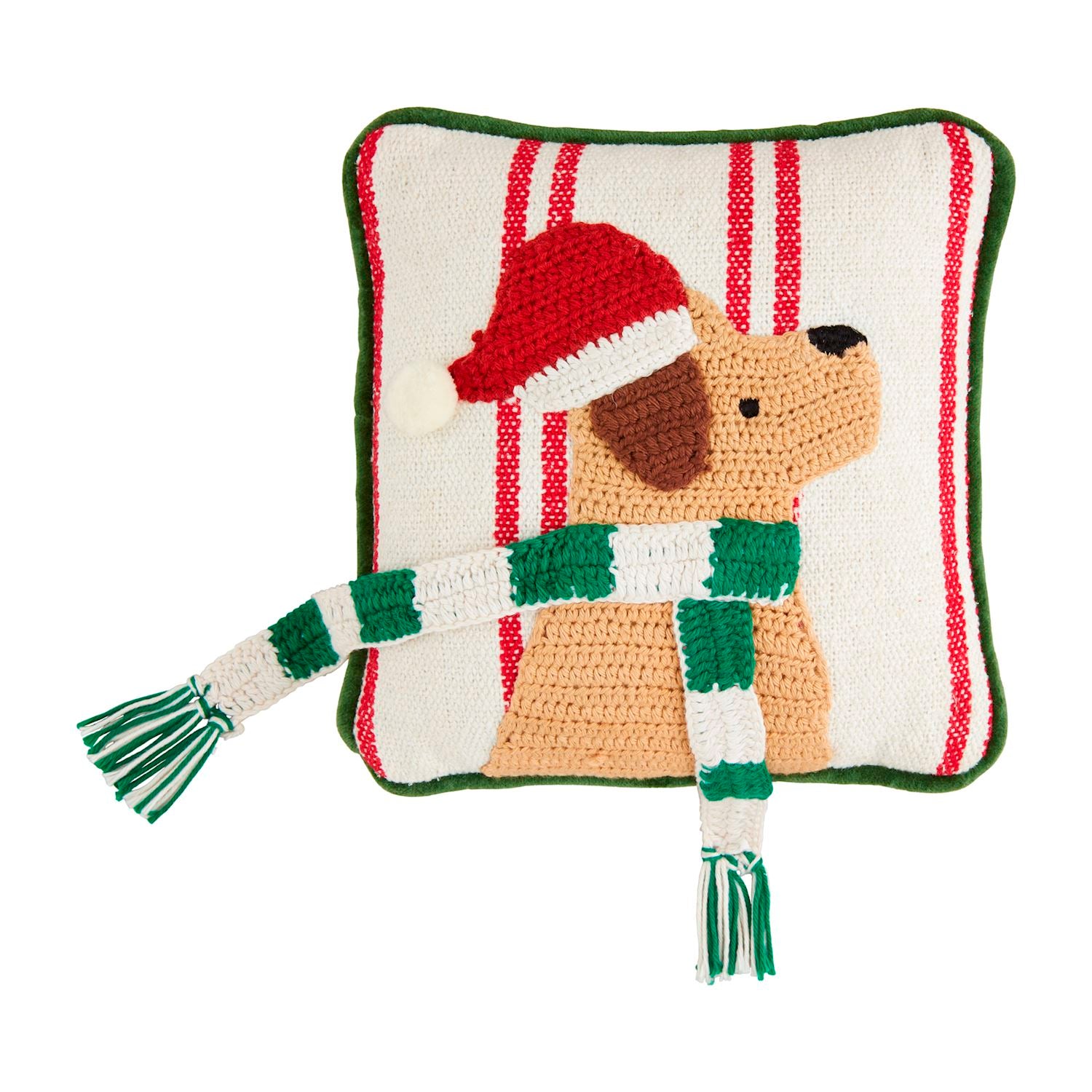 MINI CROCHET CHRISTMAS DOG PILLOW - 3 STYLES BY MUD PIE - A. Dodson's