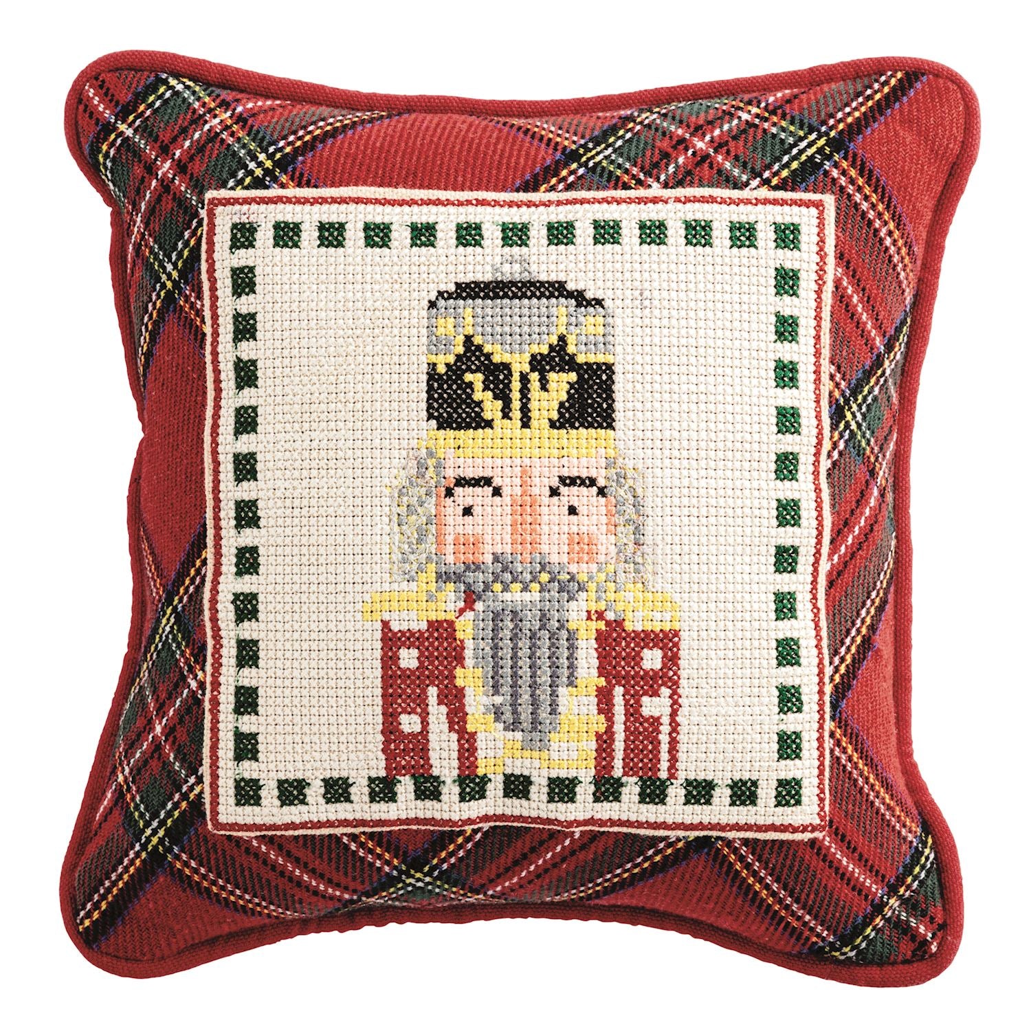 Nutcracker Needlepoint Pillow By Mud Pie