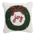 WREATH BEADED MINI PILLOW By Mud Pie
