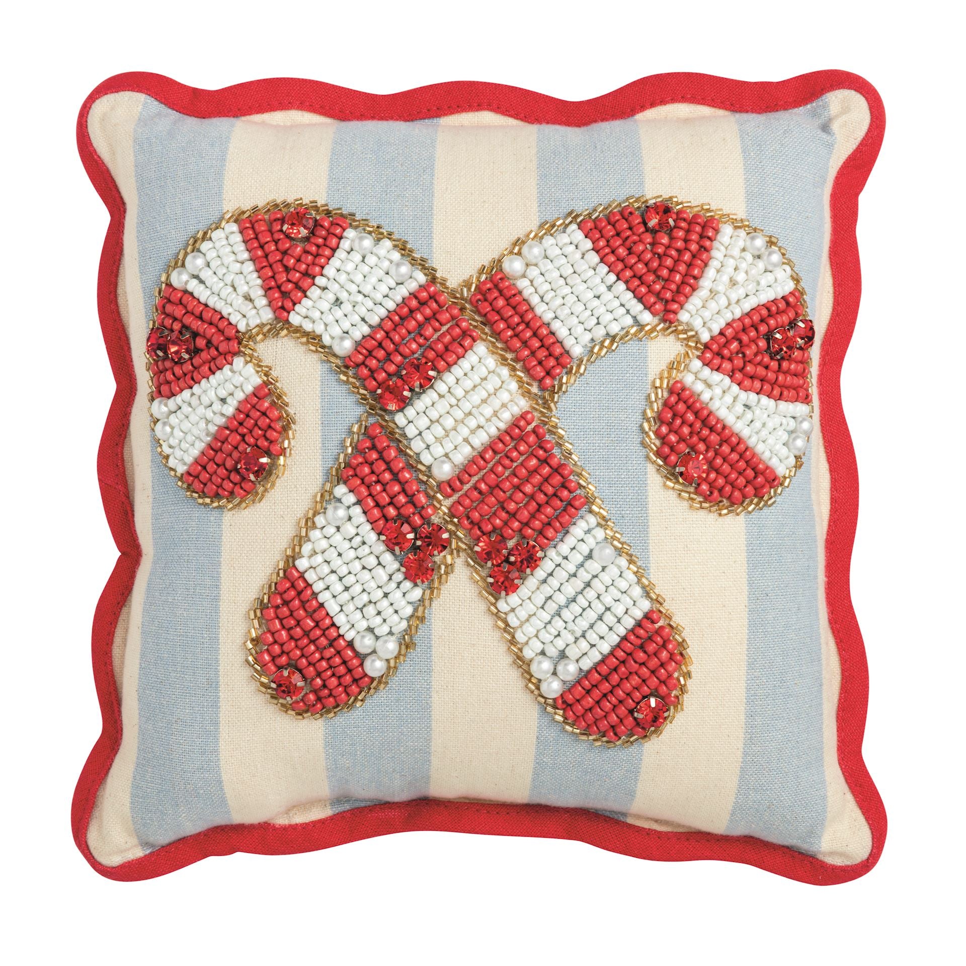 Mini Beaded Pillow by Mud Pie