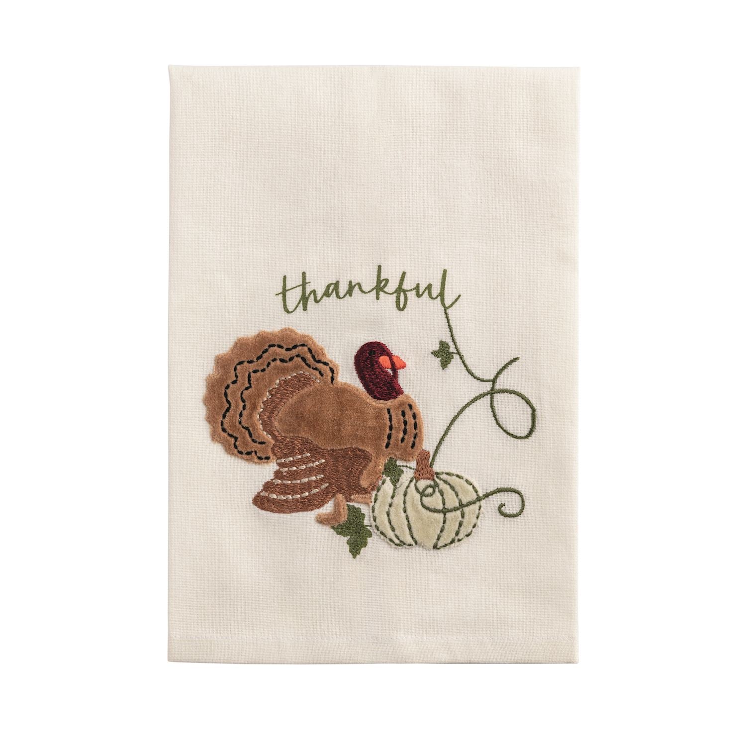 Turkey Gather Velvet Towel By Mud Pie
