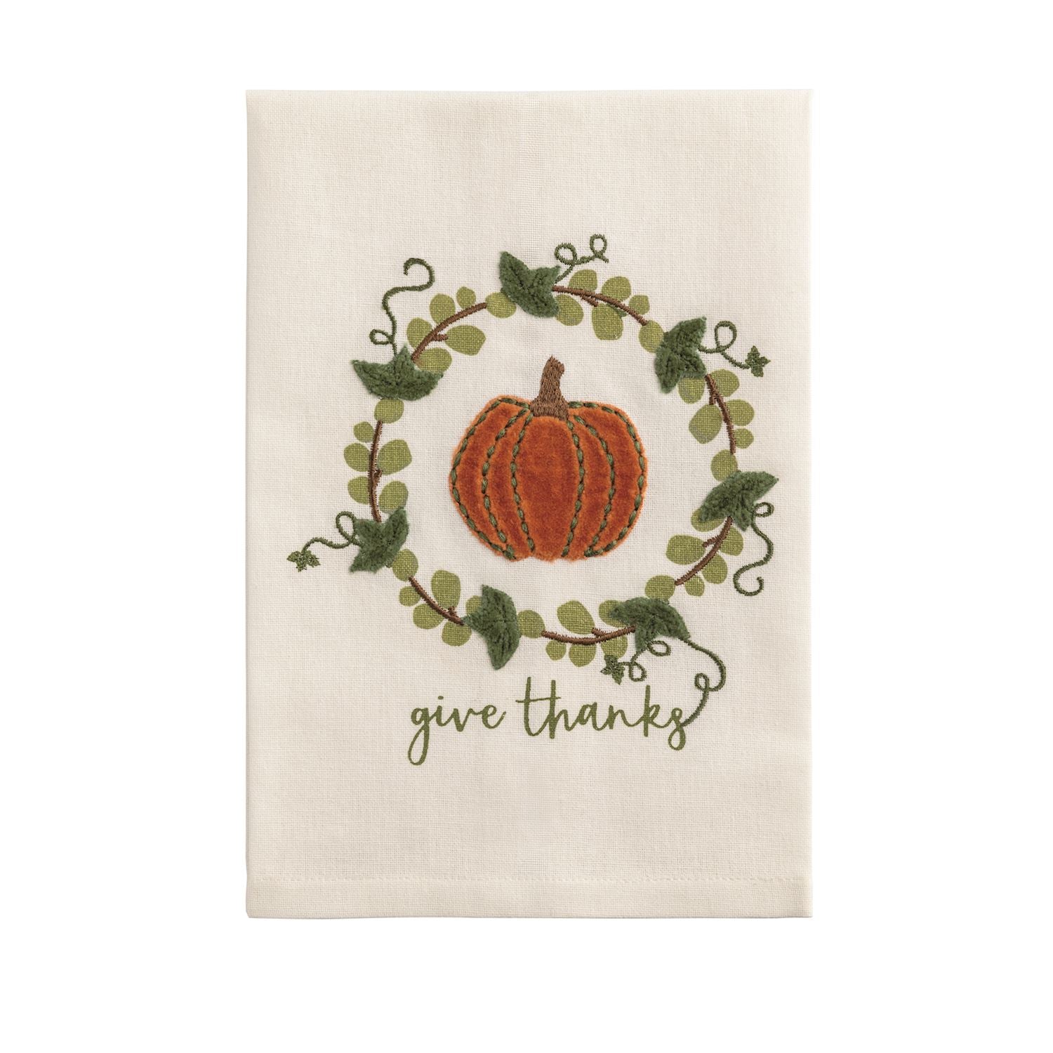 Wreath Gather Velvet Towel By Mud Pie