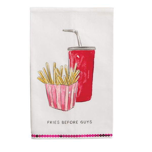 Fries Sequin Towel By Mud Pie