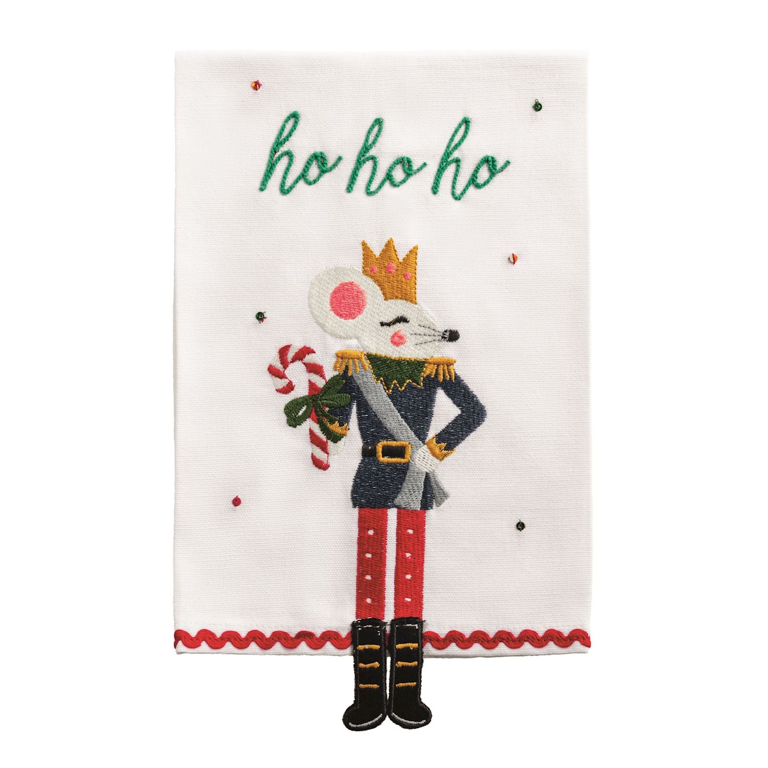 RAT DANGLE EMBROIDERY TOWEL By Mud Pie