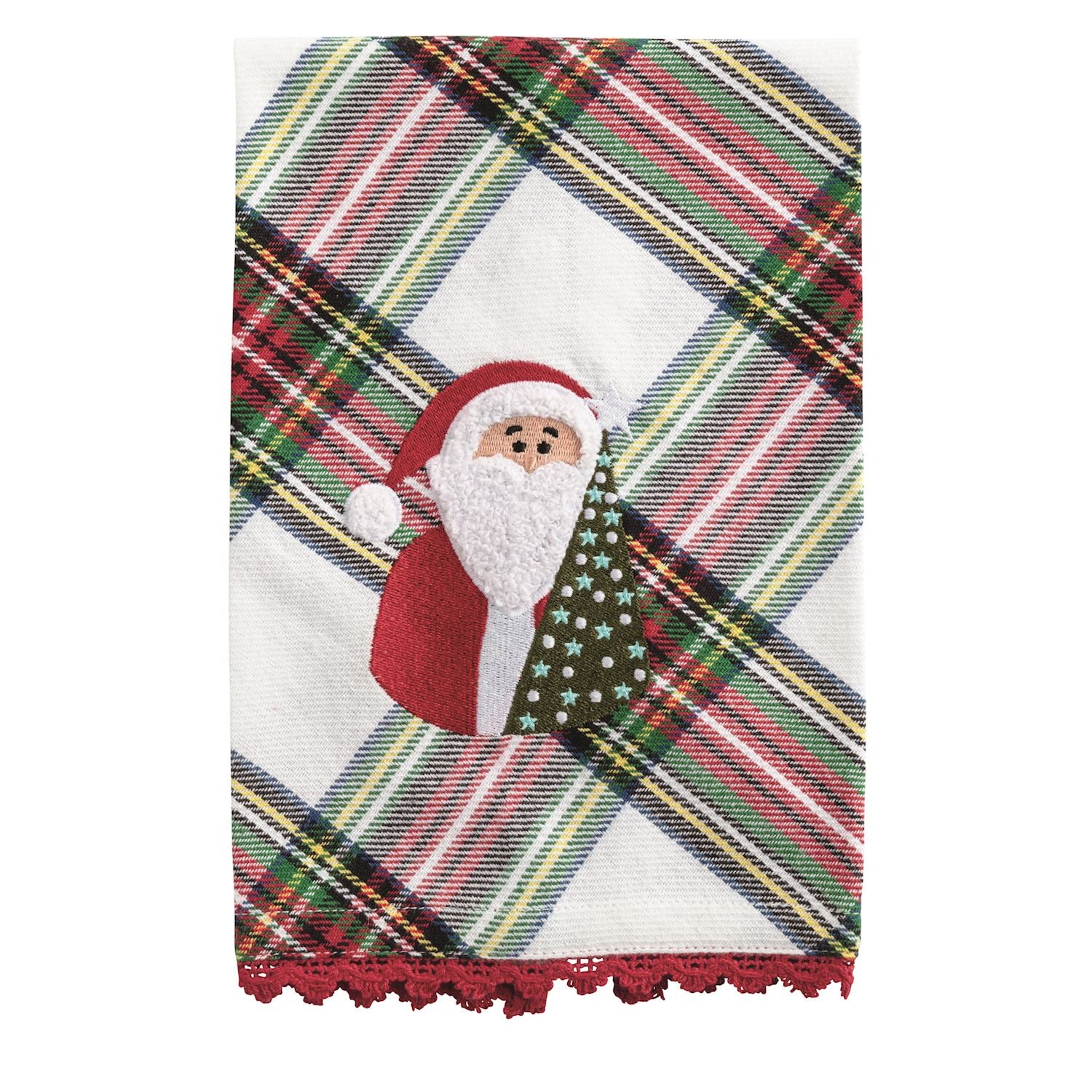 Santa Bouclé Icon Towel By Mud Pie