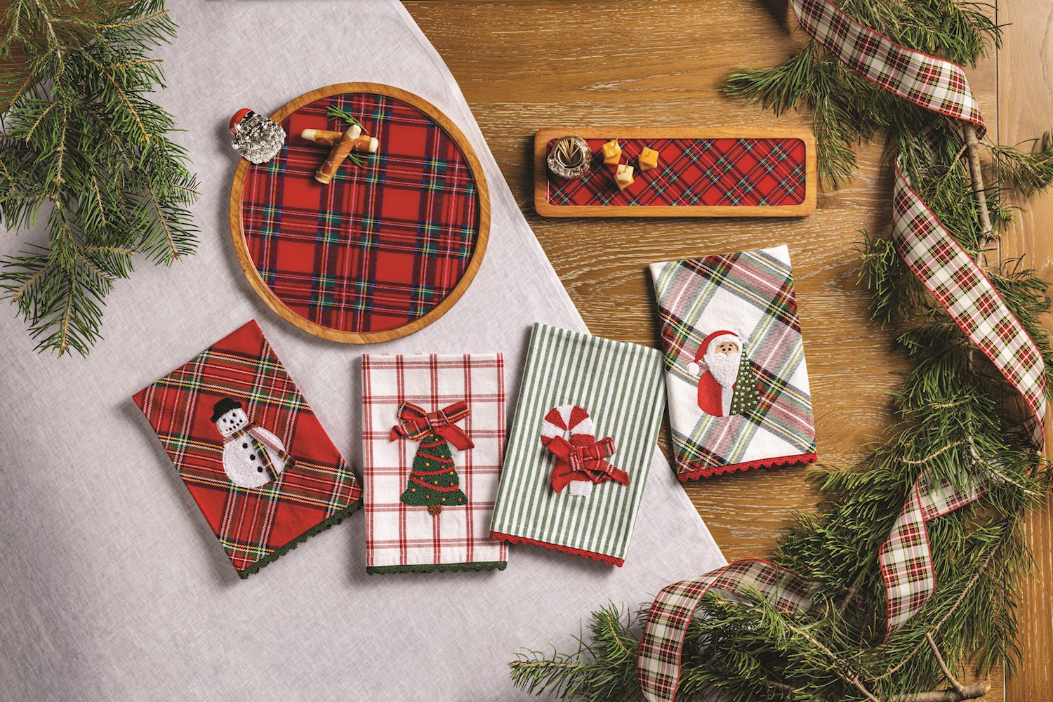 Santa Bouclé Icon Towel By Mud Pie