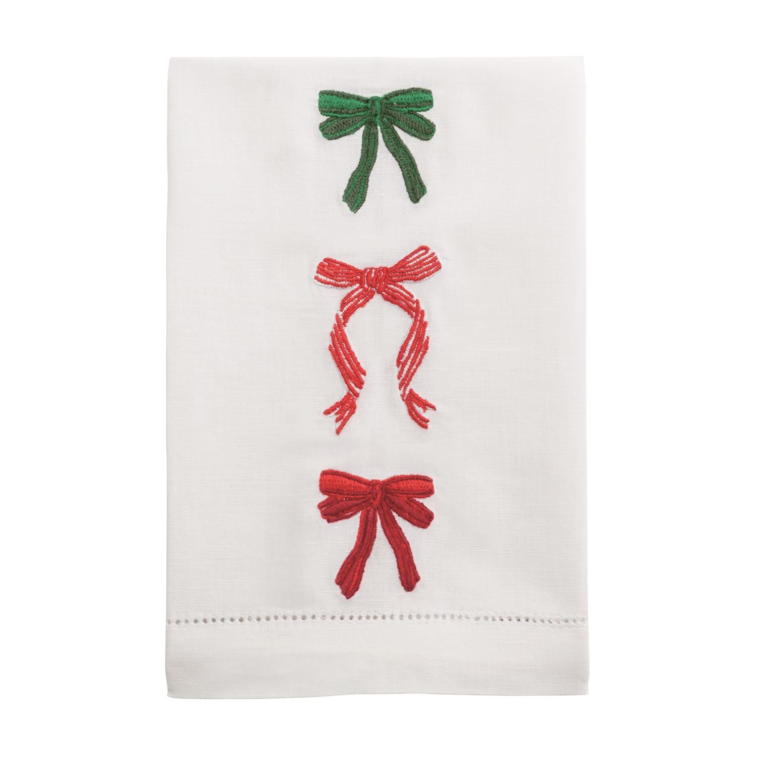 THREE BOWS EMBROIDERED TOWEL By Mud Pie