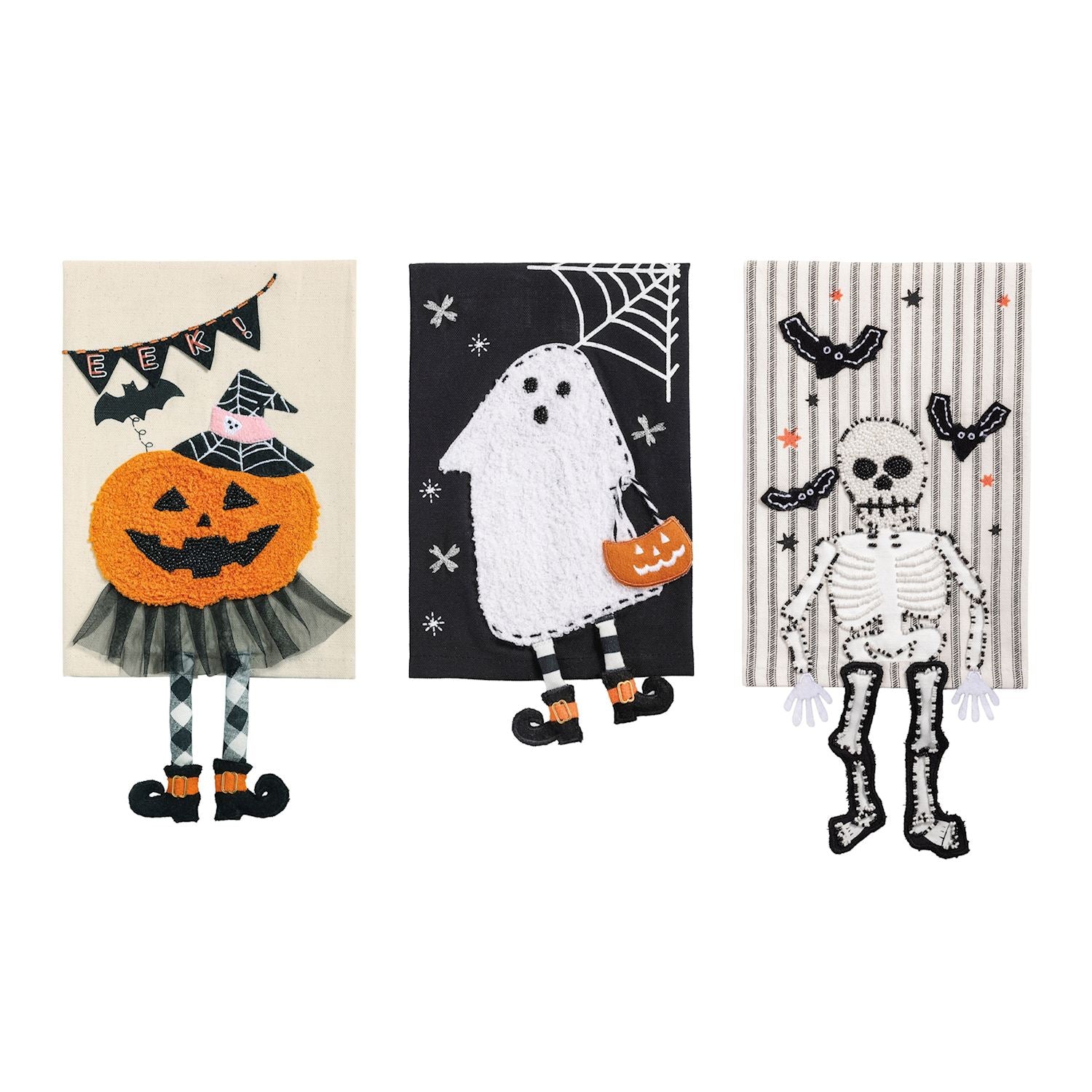 Halloween Dangle Leg Towels by Mud Pie