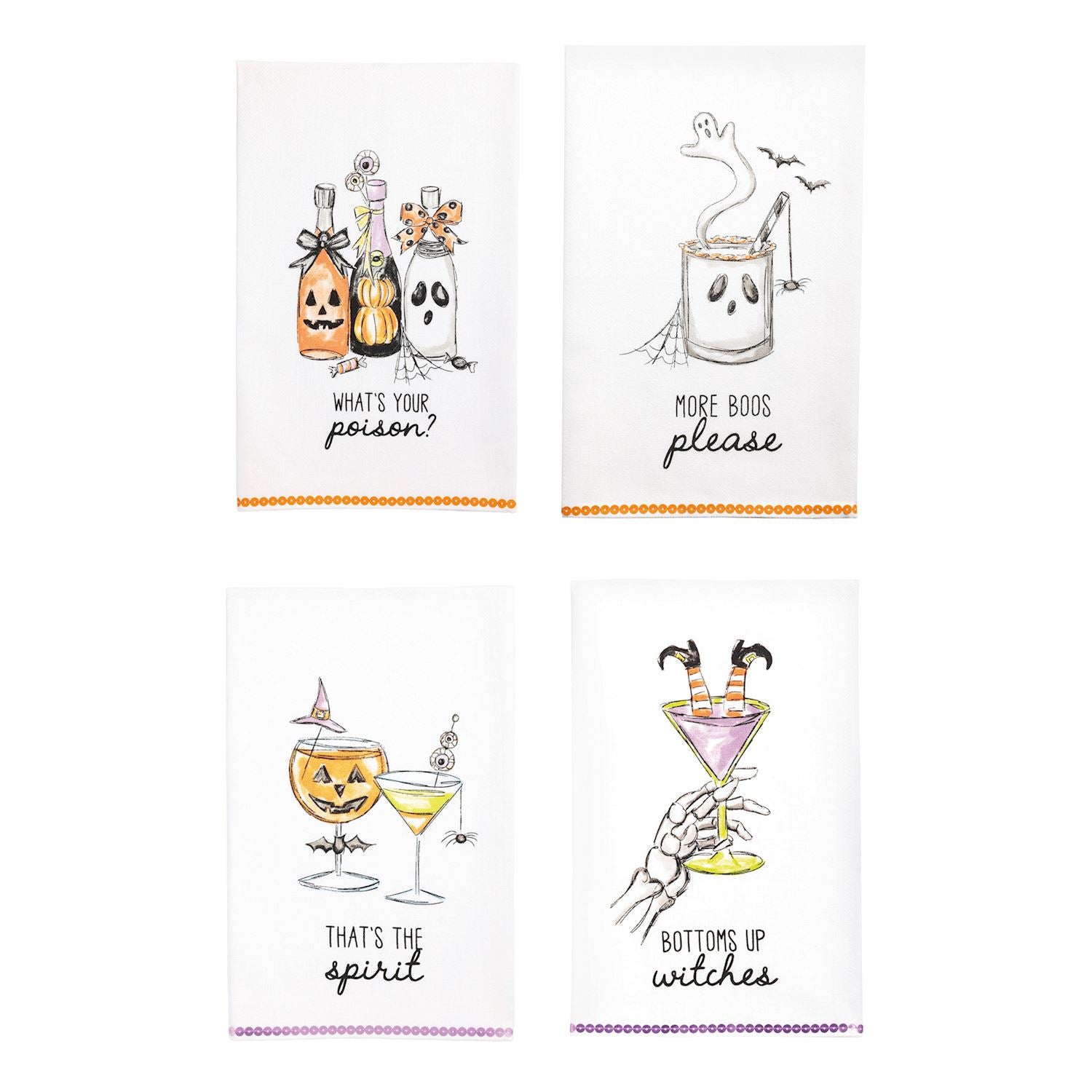 Halloween Cocktail Towels by Mud Pie