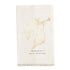 White Christmas Stripe Hem Towel by Mud Pie