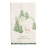 White Christmas Stripe Hem Towel by Mud Pie