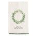 White Christmas Stripe Hem Towel by Mud Pie