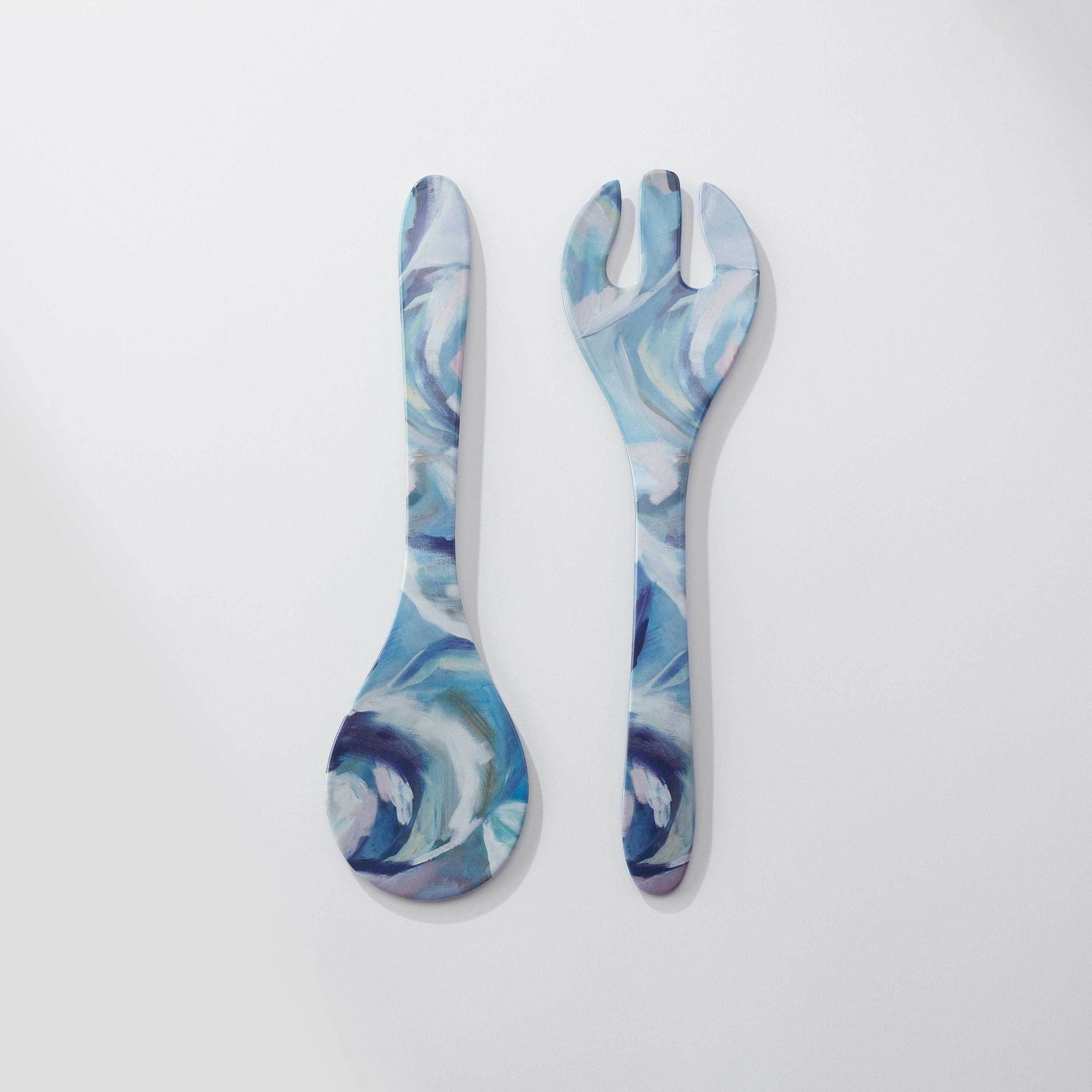 Melamine Salad Utensils - Flowing Shells