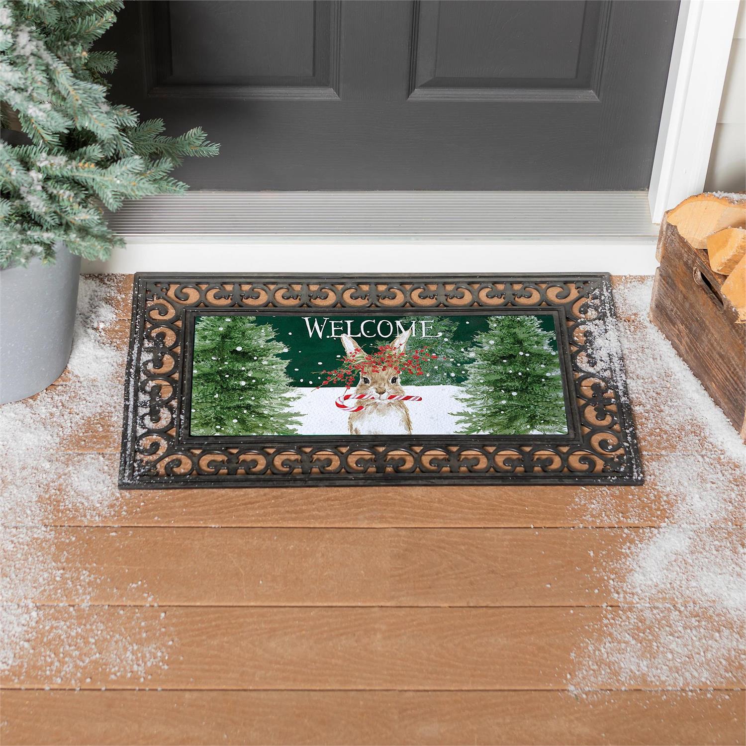 Candy Cane Rabbit Sassafras Switch Mat