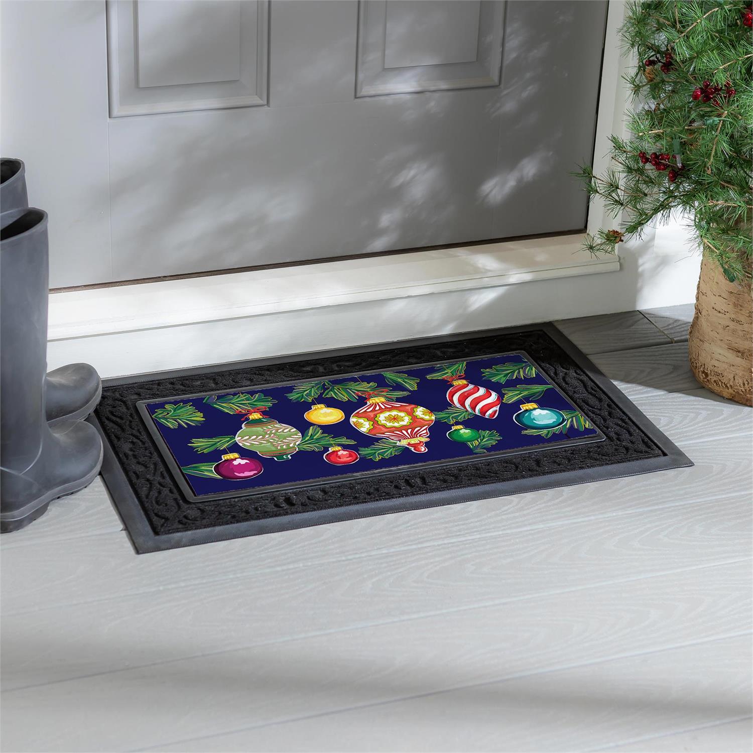 Happy Holidays Ornaments Sassafras Switch Mat