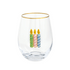 Beaded Candles Wine Glass By Mud Pie