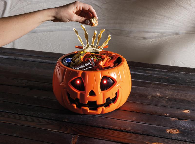 Animated Jack-O-Lantern Candy Bowl  By Mud Pie