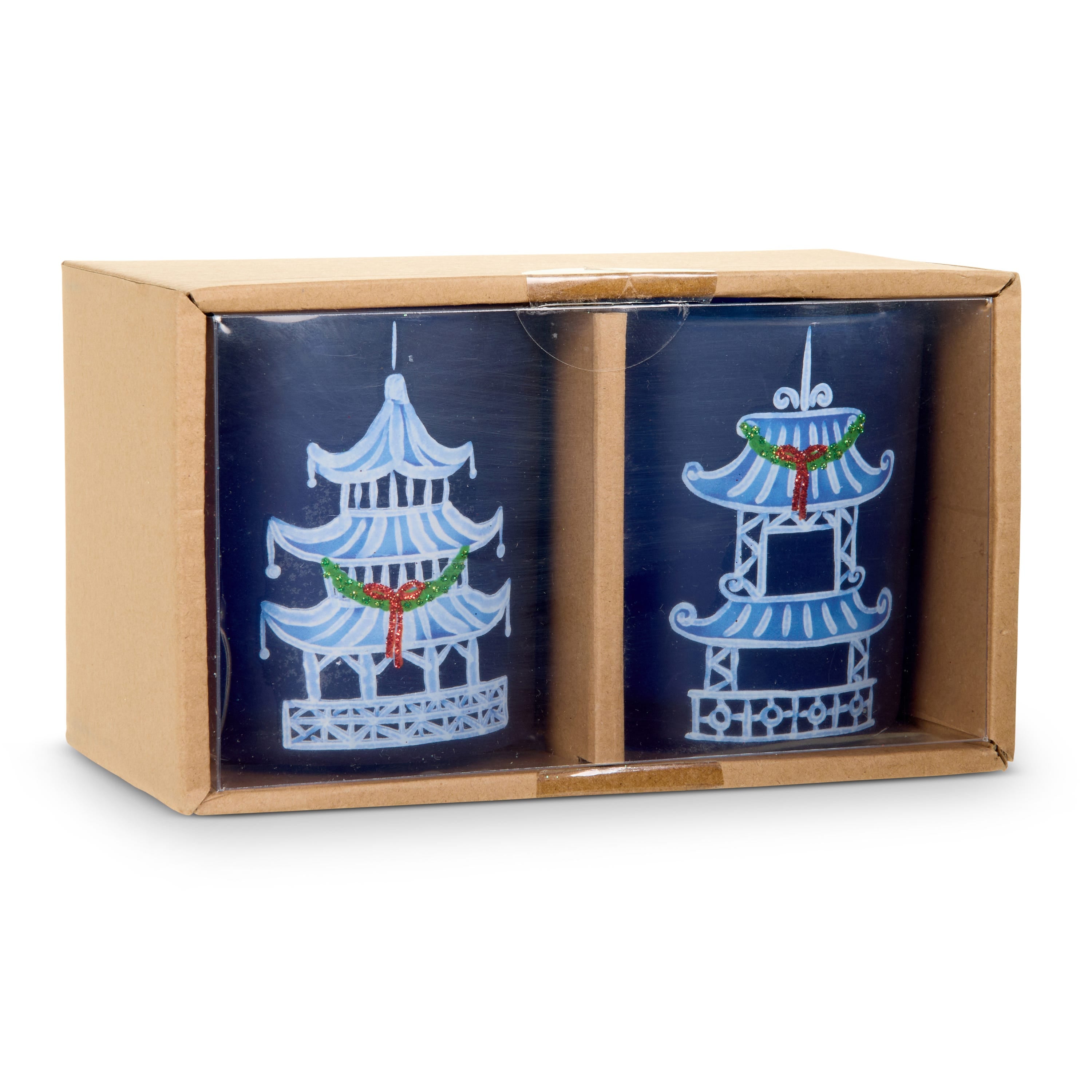 3.5 Box of Pagoda Pattern Votives - A. Dodson's