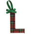 Initial Tartan Ornament By Mud Pie