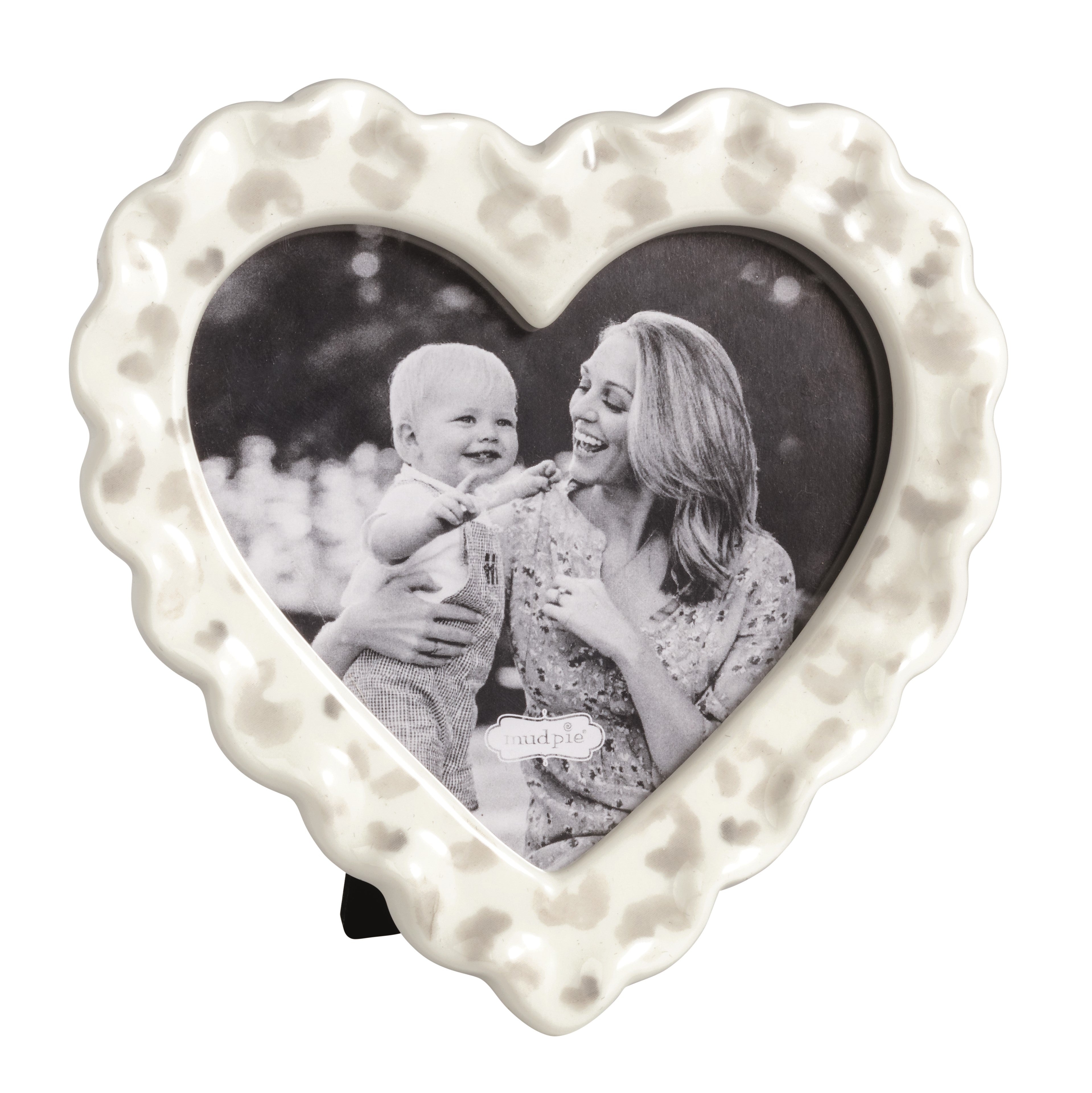 Grey Leopard Heart Frame