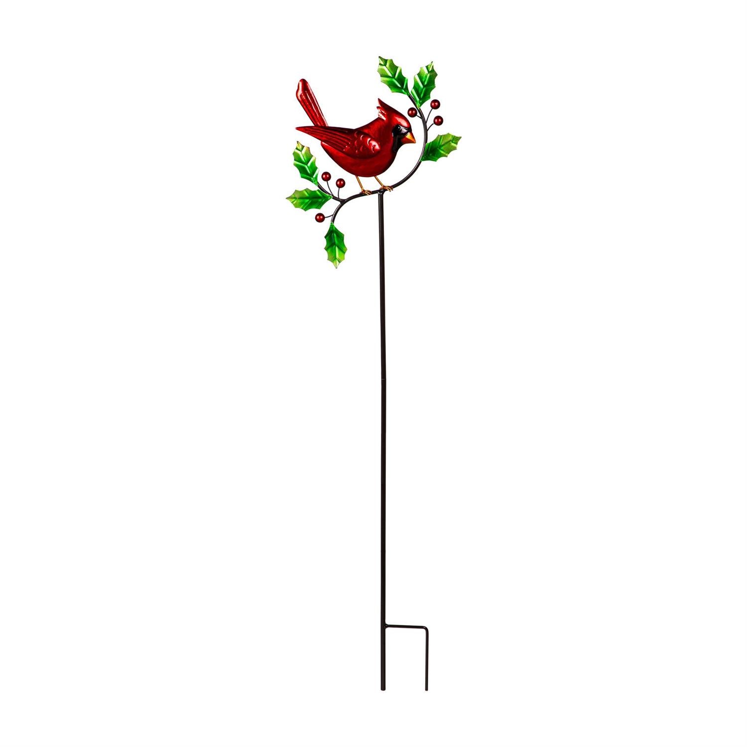 Snowbirds Metal Garden Stake, Christmas Cardinal, 36"H, 2 Styles - view 4 of 4